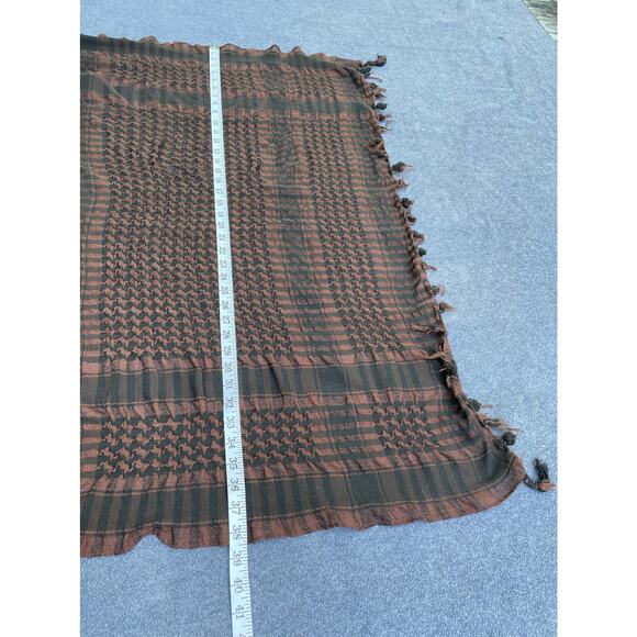 Brown & Black Checkered Light Scarf Wrap - Picture 3 of 4